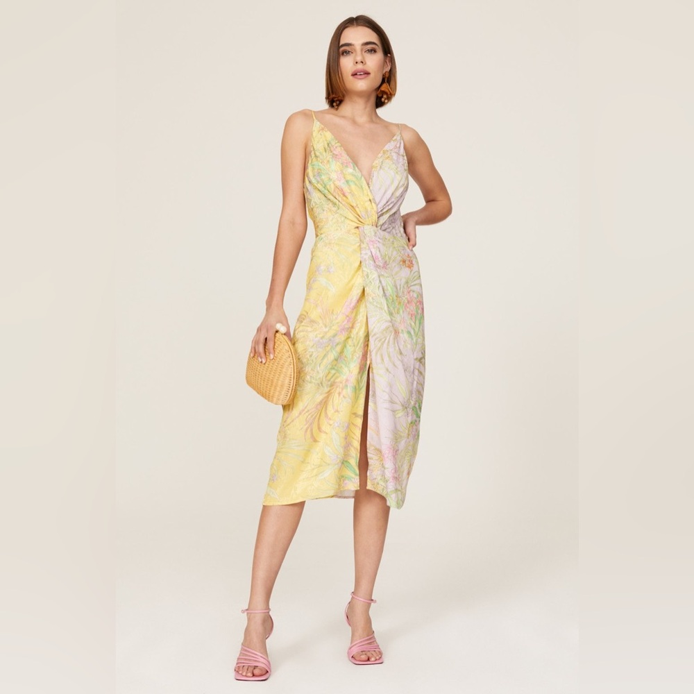 NWT Delfi Collective Floral Twist Front Dress